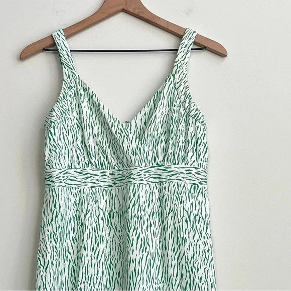 J. McLaughlin Karla  Dress Catalina Cloth Sleeveless Green Geometric Print Small - Picture 5 of 14